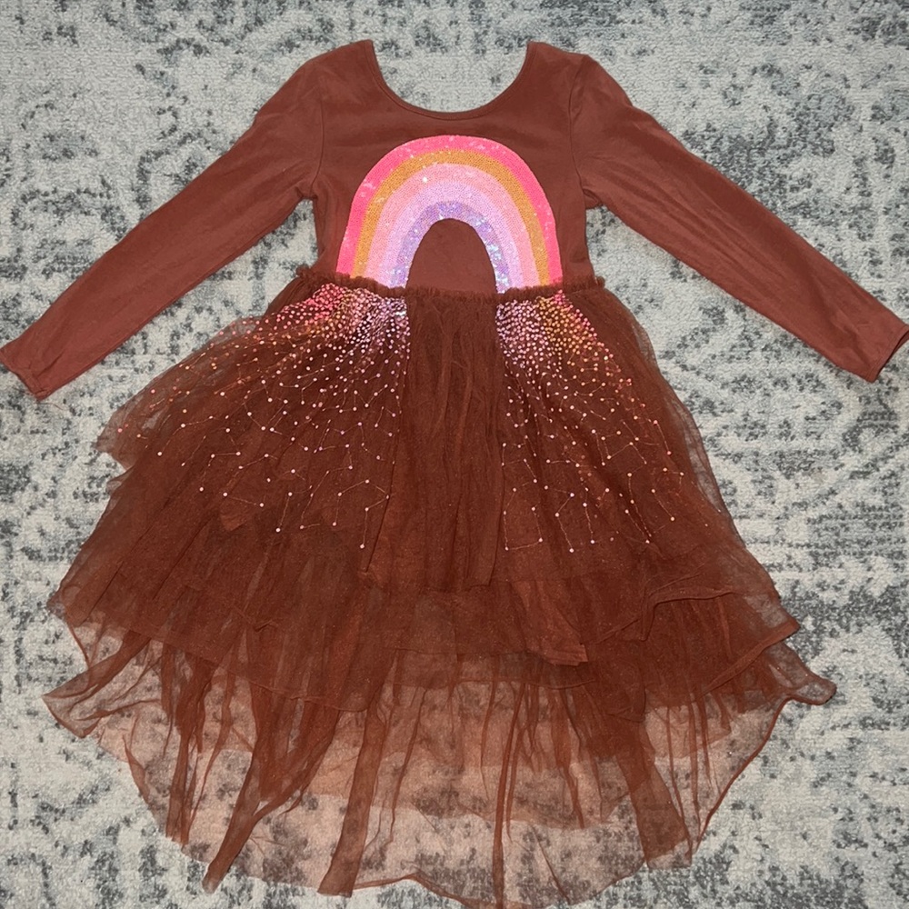 Girls long sleeve sequin dress